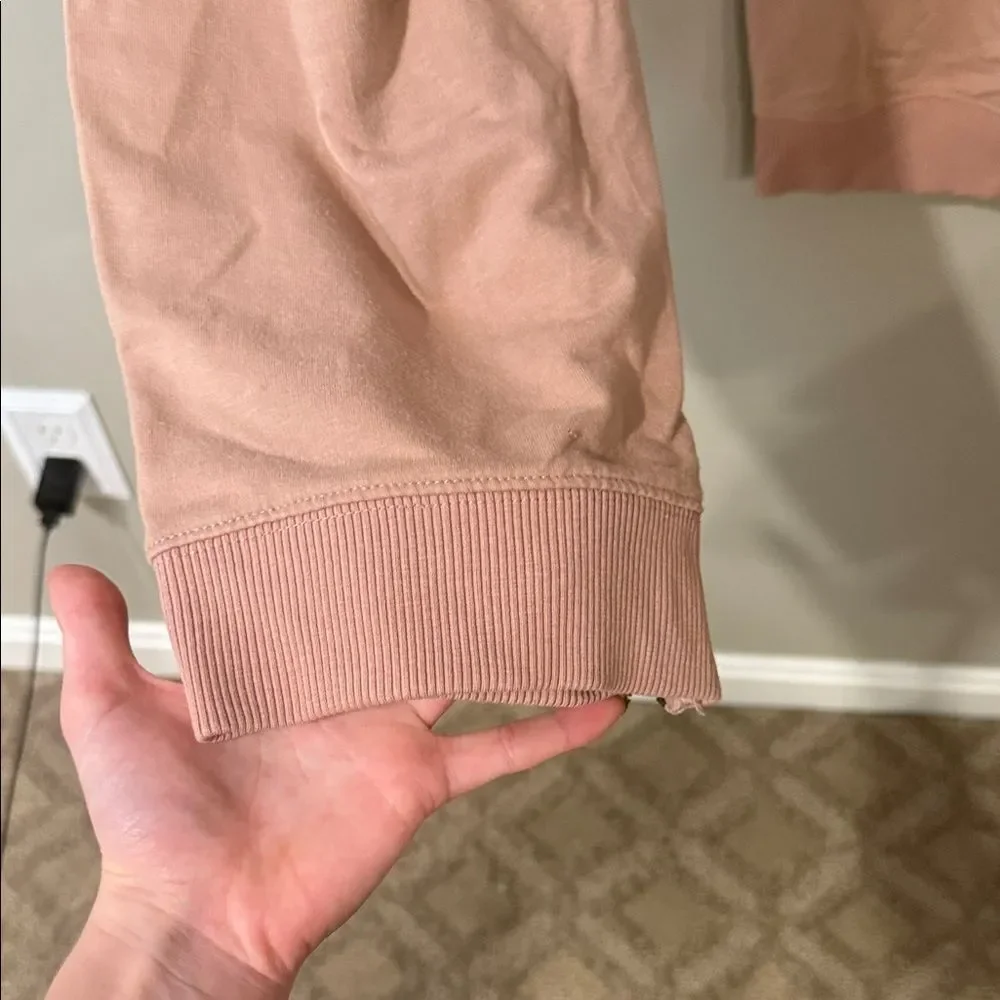 Free People‎ movement dusty rose colored joggers with ankle zip and drawstring - Picture 6 of 13